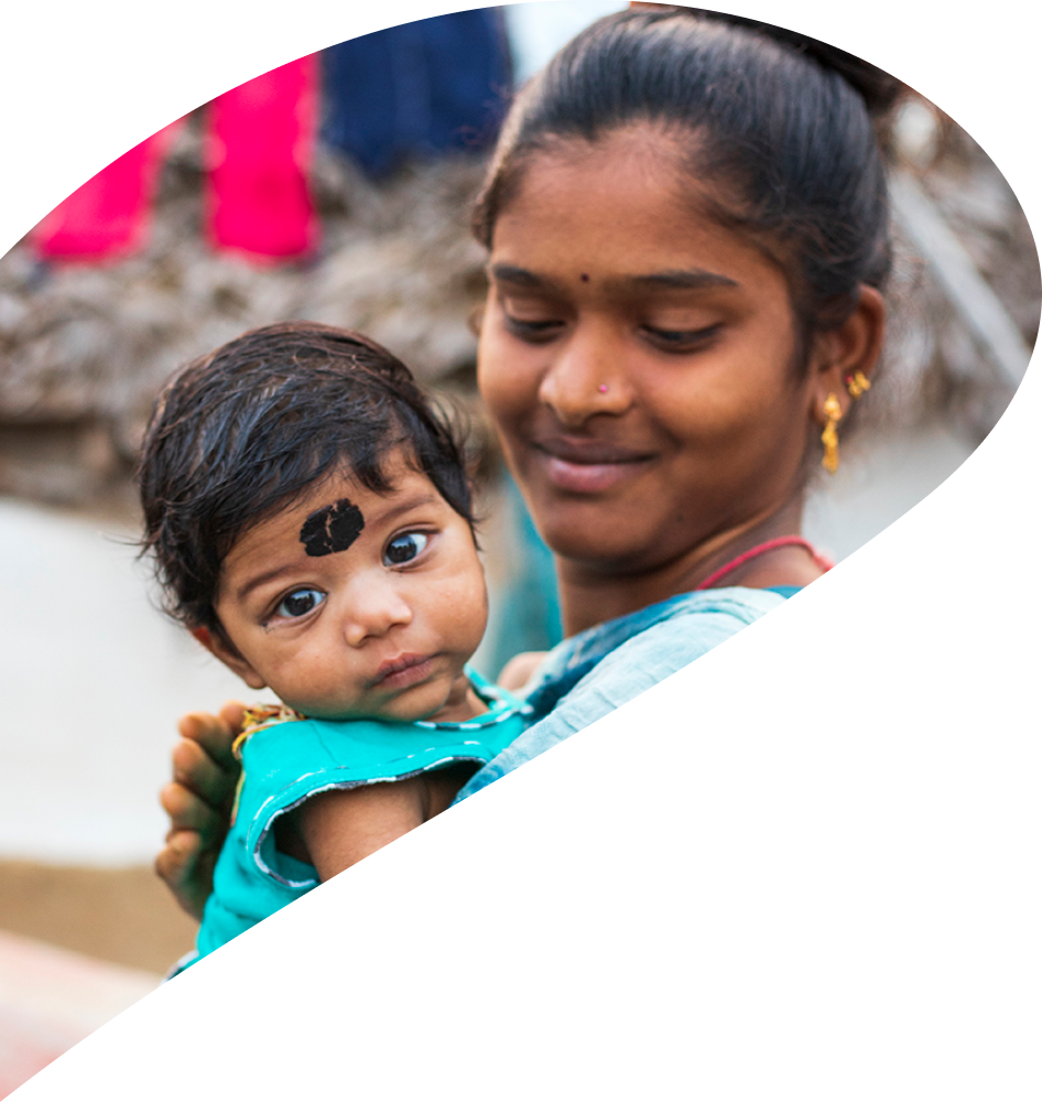 NICE Foundation field nurse and newborn in a village